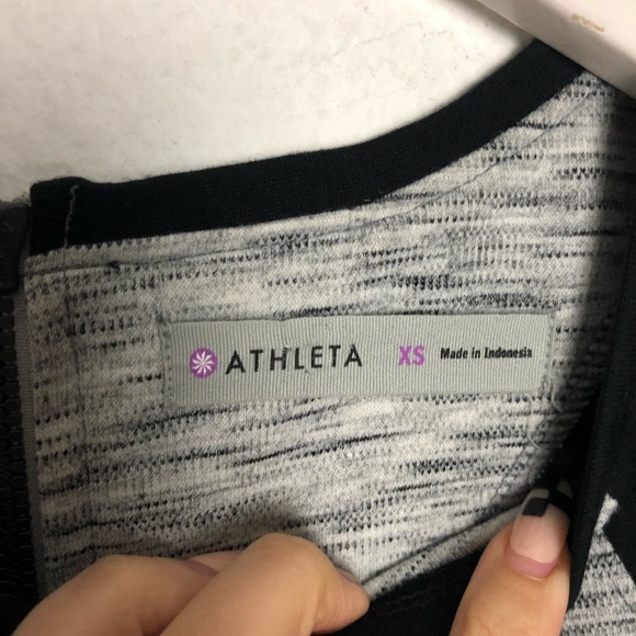 Athleta Cityscape gray bodycon midi gray and black color-block dress Size XS - Picture 4 of 7